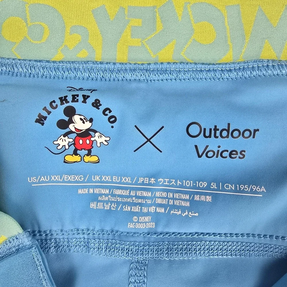 Outdoor Voices Swim Trunks Shorts Mens‎ 2XL Blue Mickey & Co Quick Dry NWT